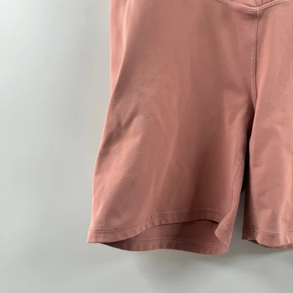 Fabletics PureLuxe Light Pink Crossover Waistband Biker Shorts Size L - Picture 3 of 10